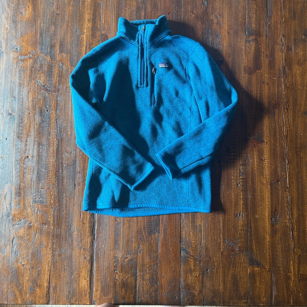 Patagonia Kid’s Zip Up Better Sweater in Blue size Large